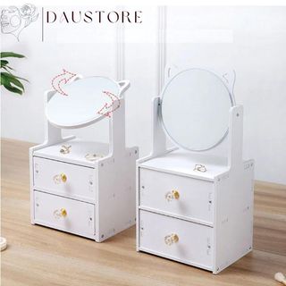 Tủ Mỹ Phẩm Gương Tai Mèo 2 Ngăn kéo