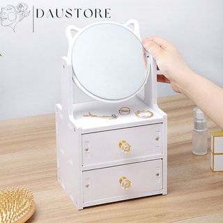 Tủ Mỹ Phẩm Gương Tai Mèo 2 Ngăn kéo