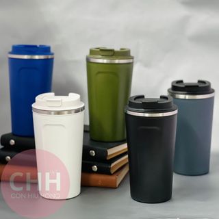 Ly Giữ Nhiệt Inox 304 510ml Đế Silicon - Con Hiu Hồng Gift