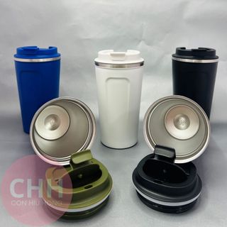 Ly Giữ Nhiệt Inox 304 510ml Đế Silicon - Con Hiu Hồng Gift