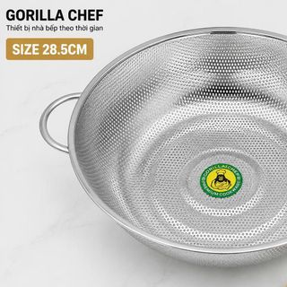 RỔ INOX 2 QUAI 28,5cm GORILLA CHEF (T100)