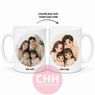 Dịch Vụ Vẽ Ảnh Thật Thành Ảnh Chibi In Ly Sứ Tốt Nghiệp – Món Quà Độc Bản Cho Tuổi Học Trò