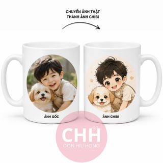 Dịch Vụ Vẽ Ảnh Thật Thành Ảnh Chibi In Ly Sứ Tốt Nghiệp – Món Quà Độc Bản Cho Tuổi Học Trò