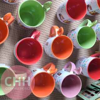 Ly sứ bầu có muỗng in hình kỉ niệm tốt nghiệp