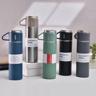 Bộ bình giữ nhiệt inox 304 kèm cốc nhỏ inox