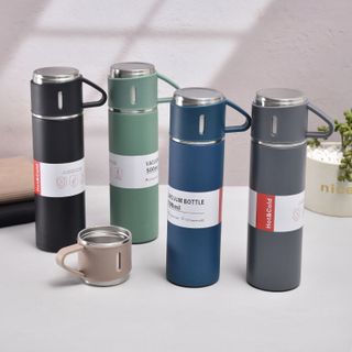 Bộ bình giữ nhiệt inox 304 kèm cốc nhỏ inox