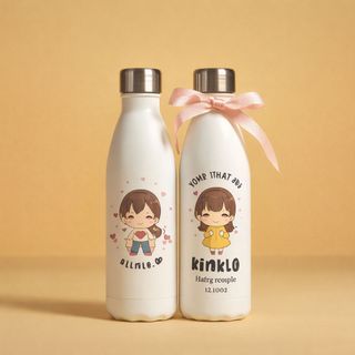 Bình nước cá nhân hóa - Thiết kế Chibi theo yêu cầu