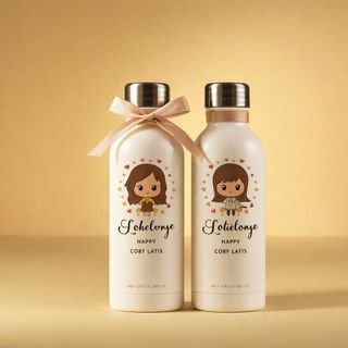 Bình nước cá nhân hóa - Thiết kế Chibi theo yêu cầu
