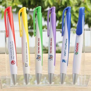 Bút Bi Nhựa In Logo Theo Yêu Cầu - Quà Tặng Doanh Nghiệp Tại Con Hiu Hồng Gift