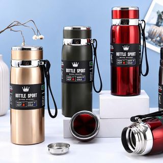 BÌNH GIỮ NHIỆT BOTTLE SPORT INOX 1000ml CÓ KHAY LỌC TRÀ (T50)