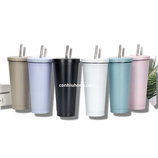 Ly giữ nhiệt Sus 304 có ống hút