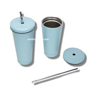 Ly giữ nhiệt Sus 304 có ống hút