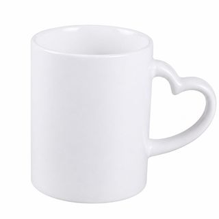Ly sứ trắng quai trái tim - Con Hiu Hồng Gift