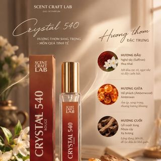 Nước Hoa Nữ Crystal 540 10ml – Hoa Nhụy Tây & Gỗ Cá Tính, Lưu Hương Lâu | SCENT CRAFT LAB