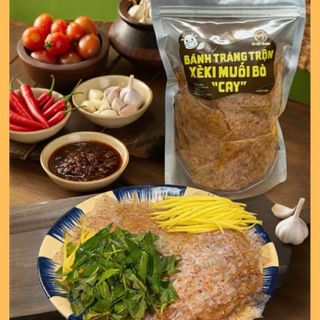 🌶️ BÁNH TRÁNG TRỘN XÈKI MUỐI BÒ CAY – ĂN VẶT ĐẬM VỊ