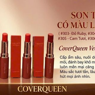 Son CoverQueen Sáp Dưỡng và màu gồm 4 màu 3 dưỡng son lì lâu trôi .Sĩ số lượng full giấy hóa đơn