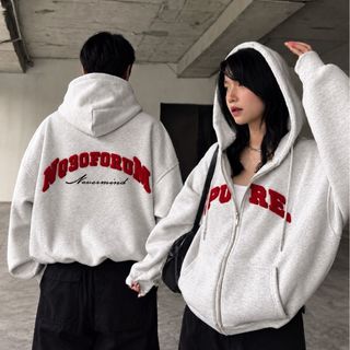 ÁO KHOÁC HOODIE ZIP THÊU XÙ FORM UNISEX