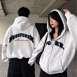 ÁO KHOÁC HOODIE ZIP THÊU XÙ FORM UNISEX