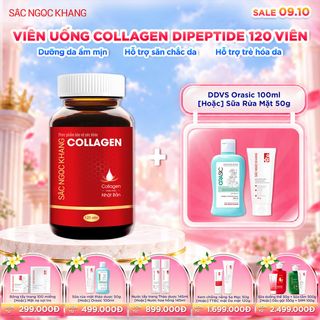 Viên Uống Collagen Dipeptide Sắc Ngọc Khang [Hộp 120 Viên] KÈM QUÀ TẶNG