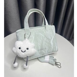 🧸 TÚI XÁCH NỮ ĐEO CHÉO DA NHUNG LOANG KÈM CHARM MÂY DỄ THƯƠNG WH354