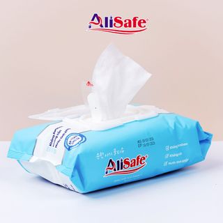 Khăn Giấy Ướt Alisafe - 100 tờ/gói - Thùng 10 gói - Không mùi - Không cồn - Không paraben