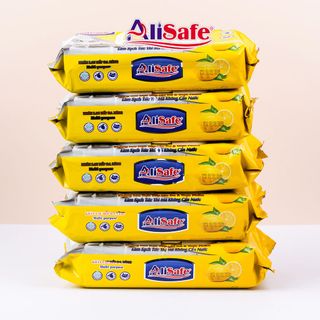 (Thùng 10 gói_ - Khăn Ướt Lau Bếp Đa Năng Alisafe - 50 tờ