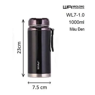 BÌNH GIỮ NHIỆT NẮP KIM CƯƠNG BAOL WL7-1000ml (T30)