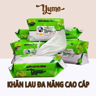 (Thùng 10 gói) - Khăn Đa Năng Yume - Khăn lau bếp Yume - Lau sạch dầu mỡ - Khử mùi - Gói 30 tờ