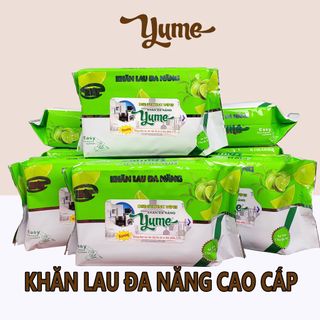 (Thùng 10 gói) - Khăn Đa Năng Yume - Khăn lau bếp Yume - Lau sạch dầu mỡ - Khử mùi - Gói 30 tờ