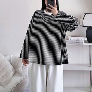 ÁO THUN SỌC TAY DÀI FORM UNISEX