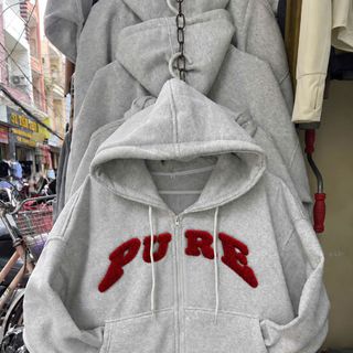 ÁO KHOÁC HOODIE ZIP THÊU XÙ FORM UNISEX