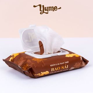 (Thùng 10 gói) - Khăn ướt lau bàn thờ Yume - Khăn Ướt Bao Sái Hương Vị Trầm Tự Nhiên - 30 tờ/Gói