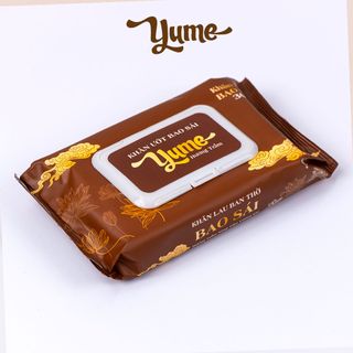(Thùng 10 gói) - Khăn ướt lau bàn thờ Yume - Khăn Ướt Bao Sái Hương Vị Trầm Tự Nhiên - 30 tờ/Gói