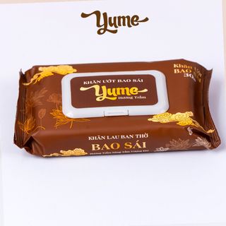 (Thùng 10 gói) - Khăn ướt lau bàn thờ Yume - Khăn Ướt Bao Sái Hương Vị Trầm Tự Nhiên - 30 tờ/Gói