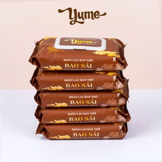 (Thùng 10 gói) - Khăn ướt lau bàn thờ Yume - Khăn Ướt Bao Sái Hương Vị Trầm Tự Nhiên - 30 tờ/Gói