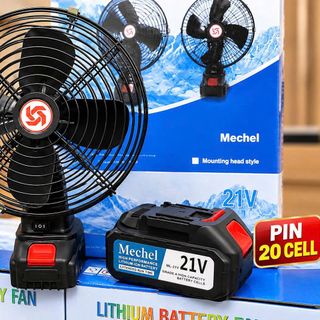 QUẠT TÍCH ĐIỆN LỒNG SẮT CỐ ĐỊNH PIN 20 CELL KÈM SẠC (T18)