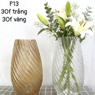 Lọ Hoa Thủy Tinh P13 Vàng 30cm (THÙNG 12C)