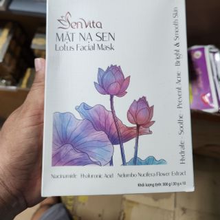 Mặt nạ SenVita hộp 10 miếng chiếc xuất từ Sen Việt. GIẤY HÓA ĐƠN ĐỦ AH