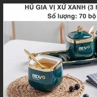 Bộ 3 Gia Vị Sứ Xanh (THÙNG 24B)