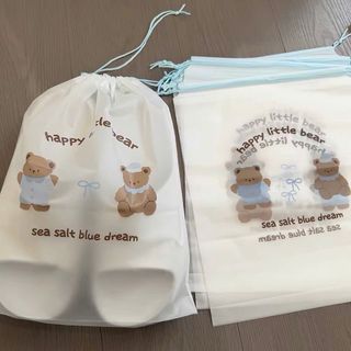 Bộ 30 túi đựng giày chống dạng rút siêu tiện lợI họa tiết gấu
