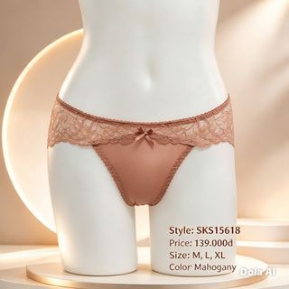 Quần Lót Nữ Phối Ren SKS15618 Màu Da Tôn Dáng, Mềm Mịn, Co Giãn Thoải Mái