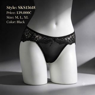 Quần Lót Nữ Phối Ren SKS15618 Màu Da Tôn Dáng, Mềm Mịn, Co Giãn Thoải Mái