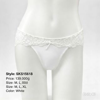 Quần Lót Nữ Phối Ren SKS15618 Màu Da Tôn Dáng, Mềm Mịn, Co Giãn Thoải Mái