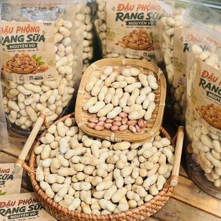 ĐẬU PHỘNG RANG SỮA NGUYÊN VỎ – HẠT CHẮC MẨY, VỊ SỮA THƠM BÉO, NHÂM NHI CỰC HỢP 500G