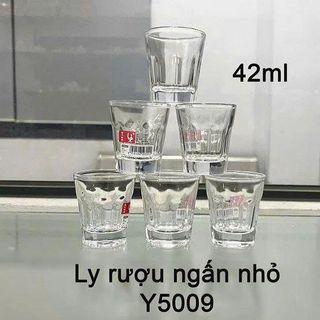 BỘ 6 LY THUỶ TINH NGẤN NHỎ 42ml DIAMONDS Y5009 (T24)