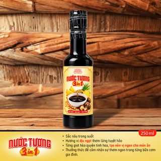 [Combo 3 chai] Nước tương 3 trong 1 Làng Chài Xưa từ trái thơm nấm ngọt và đậu nành chai nhựa 250ml