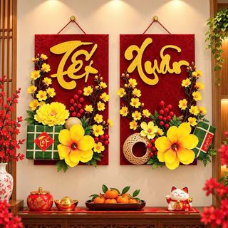 Cặp Liễng nhung treo tết