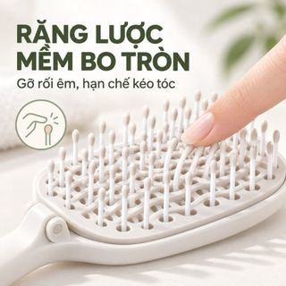 Lược Chải Tóc Gấp Gọn Massage Da Đầu , Lược Gấp Gọn Du Lịch Tiện Lợi, Dễ Vệ Sinh