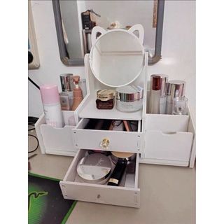 Kệ/Tủ Đựng Mỹ Phẩm Kèm Gương (2 Ngăn Kéo + 4 Hộc)