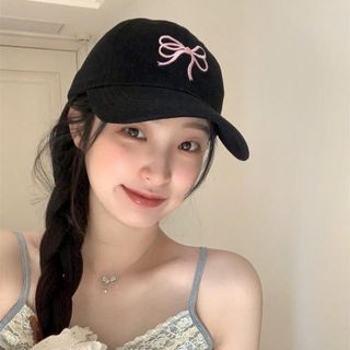 Nón kết nơ thêu ver2 kaki xinh xắn cho nữ - Cap, Women